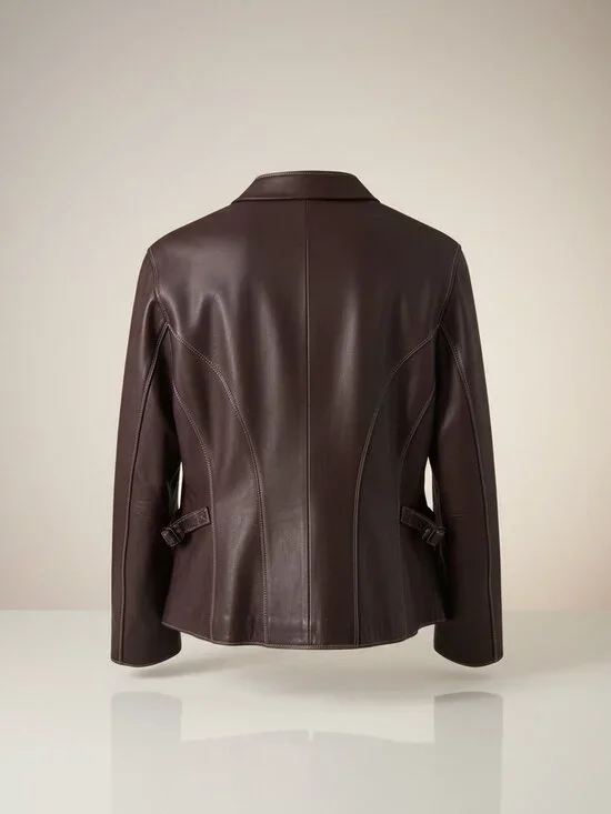 Tiboa Leather racer jacket - Picture 2 of 5